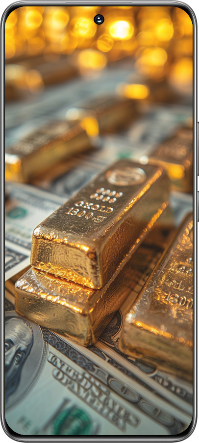 TPU чехол Слитки и доллары для Huawei Honor 200 - 6105b-3731 изображение 