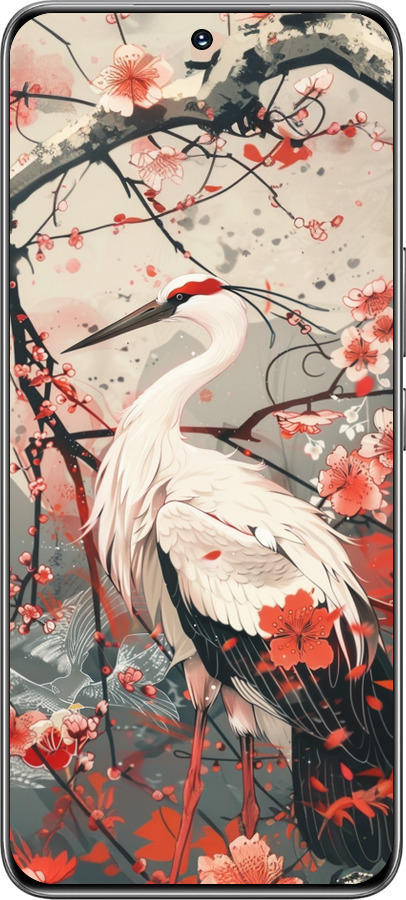 TPU чехол Лелека у цвіту сакури для Huawei Honor 200 - 6109b-3731 изображение 