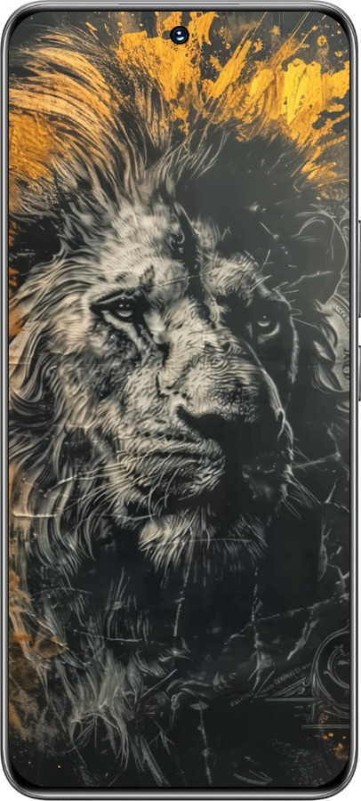 TPU чехол Лев в золотых красках для Huawei Honor 200 - 6155b-3731 изображение 