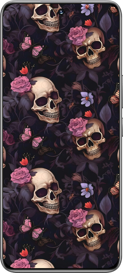 TPU чехол Черепа и розы для Huawei Honor 200 - 6316b-3731 изображение 