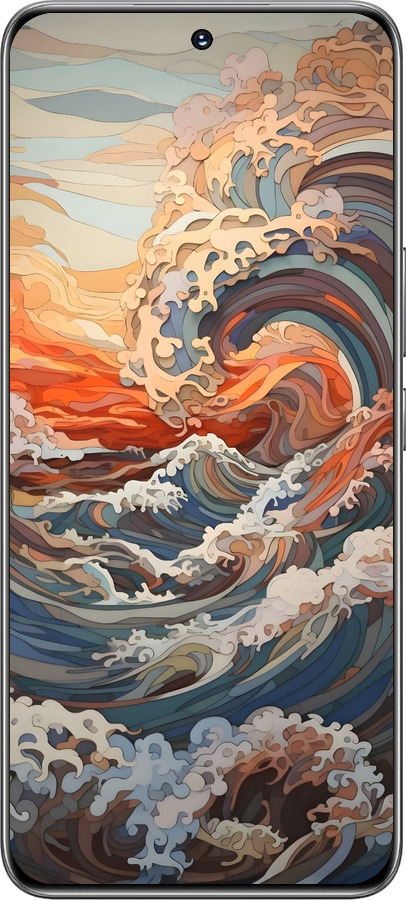 TPU чехол Арт волны для Huawei Honor 200 - 6324b-3731 изображение 