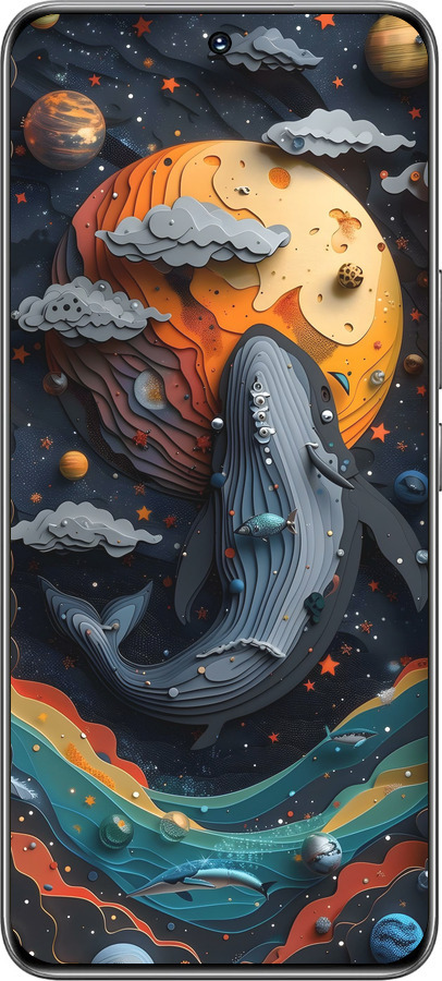 TPU чехол Кит в космосе для Huawei Honor 200 - 6328b-3731 изображение 