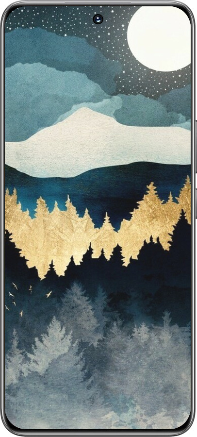 TPU чехол Ночной пейзаж с лесом и горами для Huawei Honor 200 - 6493b-3731 изображение 