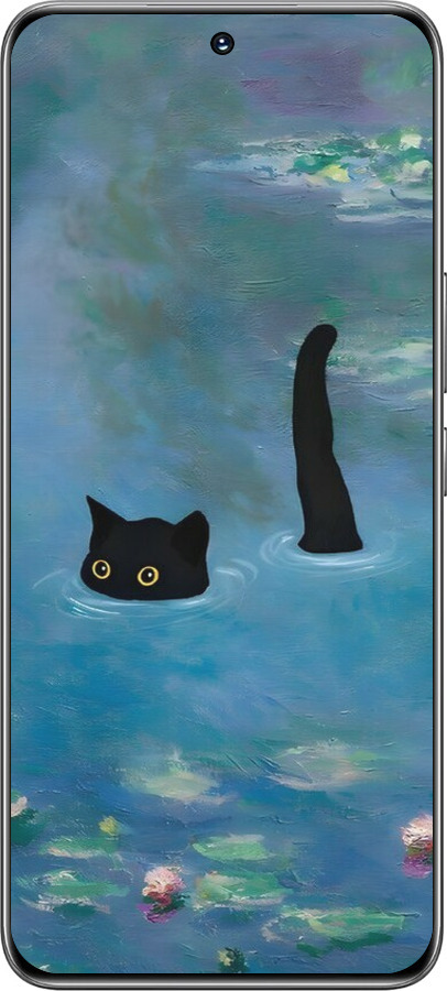 TPU чехол С изображением кота и водяной лилии Monet для Huawei Honor 200 - 6519b-3731 изображение 