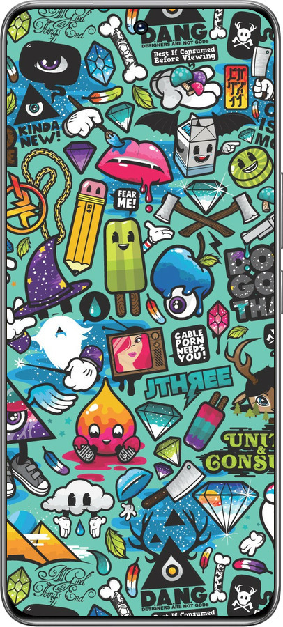 TPU чехол Стикер бомбинг 1 для Huawei Honor 200 - 693b-3731 изображение 