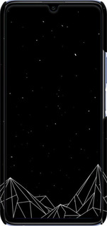 3D пластиковий матовий чехол Чорно білі абстрактні гори для Huawei Honor 30 Lite - 6437m-2074 изображение 