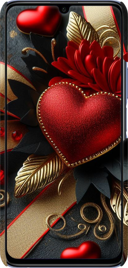 3D пластиковый матовый чехол Сердечки v2 для Huawei Honor 30 Lite - 5832m-2074 изображение 