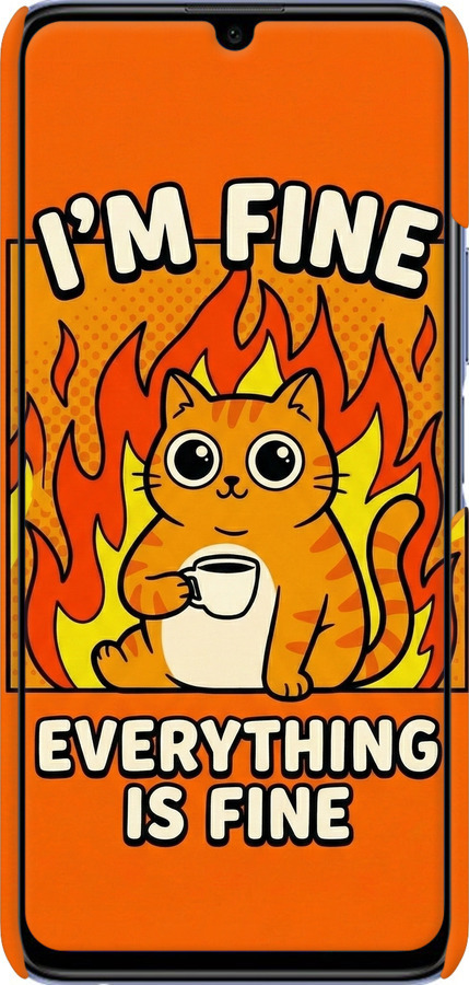 3D пластиковый матовый чехол Funny Cat для Huawei Honor 30 Lite - 6786m-2074 изображение 