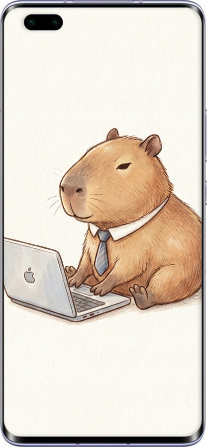 TPU чехол Funny Capybara CEO Working для Huawei Honor 30 Pro - 6777b-1920 изображение 