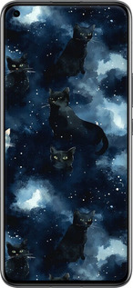 TPU чехол Изображение Кошек с тёмной акварелью для Huawei Honor 30 - 6521b-1921 изображение 