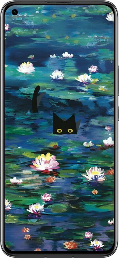 TPU чехол із зображенням водяних лілій та кішок для Huawei Honor 30 - 6257b-1921 изображение 
