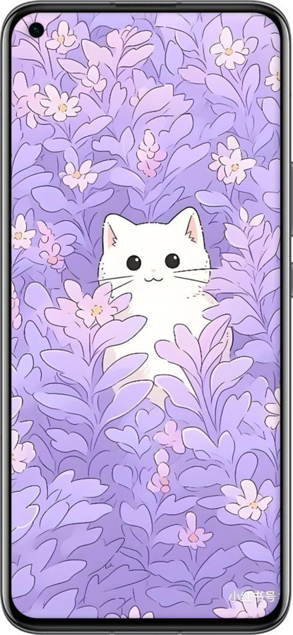 TPU чехол Котик в цветах для Huawei Honor 30 - 6390b-1921 изображение 