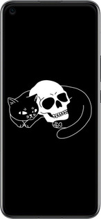 Силиконовый чехол С изображением кота и черепа для Huawei Honor 30 - 6491u-1921 изображение 