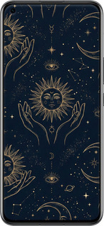 Силиконовый чехол Celestial Harmony: Sun & Moon Gold Mystic Pattern для Huawei Honor 30 - 6778u-1921 изображение 