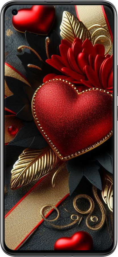 Силиконовый чехол Сердечки v2 для Huawei Honor 30 - 5832u-1921 изображение 