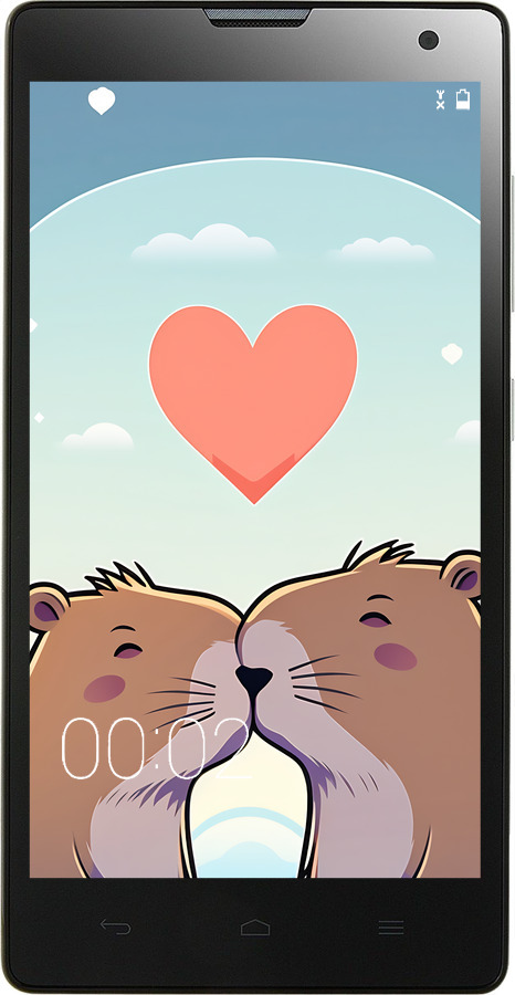 Силиконовый чехол Капибара любовь для Huawei Honor 3C - 6027u-307 изображение 
