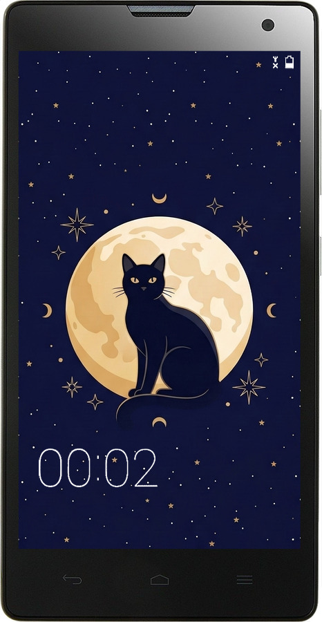 Силиконовый чехол Cute Cat Celestial/Witchy для Huawei Honor 3C - 6787u-307 изображение 