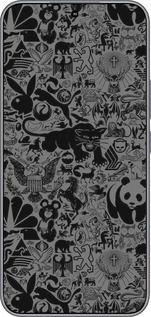 Силиконовый чехол Чёрно-серый стикер бомбинг для Huawei Honor 400 5G - 2432u-4017 изображение 