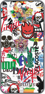 Силиконовый чехол Many different logos для Huawei Honor 400 5G - 4022u-4017 изображение 