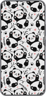 Силиконовый чехол Панды для Huawei Honor 400 5G - 4318u-4017 изображение 