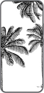 Силиконовый чехол Пальмы1 для Huawei Honor 400 5G - 4634u-4017 изображение 