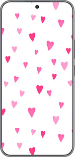 Силиконовый чехол Сердечки 2 для Huawei Honor 400 5G - 4763u-4017 изображение 