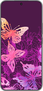 Силиконовый чехол Бабочки v2 для Huawei Honor 400 5G - 5475u-4017 изображение 