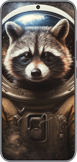 Силиконовый чехол Raccoon austronaut для Huawei Honor 400 5G - 5581u-4017 изображение 