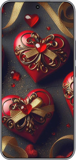 Силиконовый чехол Сердечки v4 для Huawei Honor 400 5G - 5834u-4017 изображение 