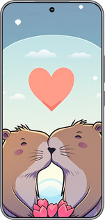 Силиконовый чехол Капибара любовь для Huawei Honor 400 5G - 6027u-4017 изображение 
