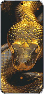 Силиконовый чехол Golden snake для Huawei Honor 400 5G - 6072u-4017 изображение 