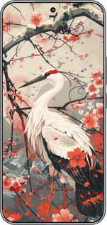 Силиконовый чехол Аист в цвету сакуры для Huawei Honor 400 5G - 6109u-4017 изображение 