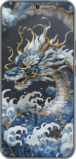 Силиконовый чехол Водяной дракон для Huawei Honor 400 5G - 6113u-4017 изображение 