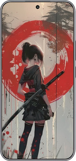 Силиконовый чехол Сумерки воина: Танец с катаной для Huawei Honor 400 5G - 6123u-4017 изображение 