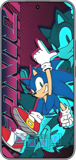 Силиконовый чехол Соник для Huawei Honor 400 5G - 6284u-4017 изображение 