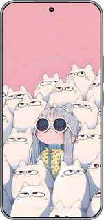 Силиконовый чехол Малышка с котами для Huawei Honor 400 5G - 6295u-4017 изображение 