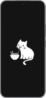 Силиконовый чехол С милым котом на черном фоне для Huawei Honor 400 5G - 6528u-4017 изображение 