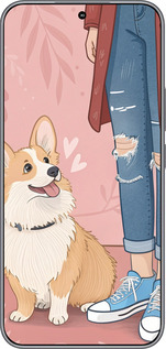 Силиконовый чехол Корги 3 для Huawei Honor 400 5G - 6707u-4017 изображение 