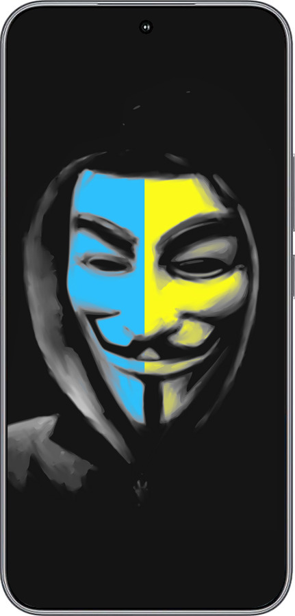 Силиконовый чехол Украинский анонимус для Huawei Honor 400 5G - 1062u-4017 изображение 