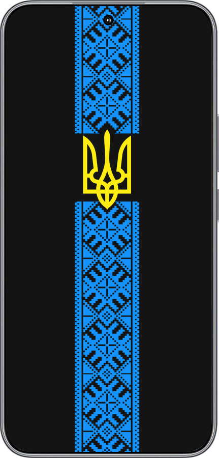 Силиконовый чехол Тризуб в вышиванке для Huawei Honor 400 5G - 1158u-4017 изображение 