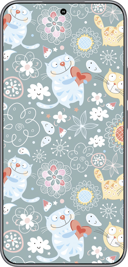 Силиконовый чехол Котята v3 для Huawei Honor 400 5G - 1223u-4017 изображение 