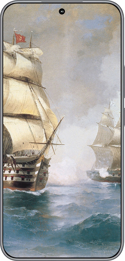 Силиконовый чехол Айвазовский. Корабли для Huawei Honor 400 5G - 160u-4017 изображение 