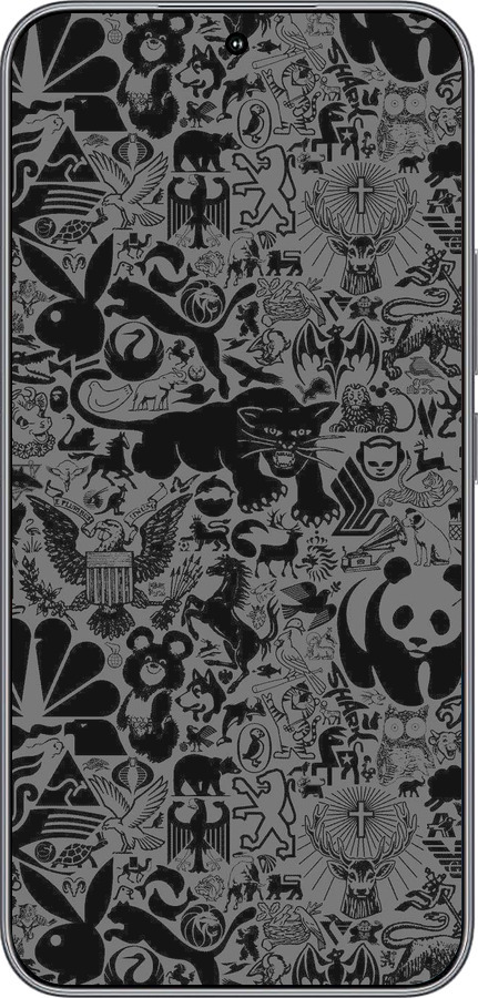 Силиконовый чехол Чёрно-серый стикер бомбинг для Huawei Honor 400 5G - 2432u-4017 изображение 