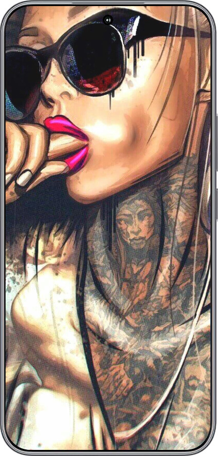 Силиконовый чехол Девушка в тату для Huawei Honor 400 5G - 4001u-4017 изображение 