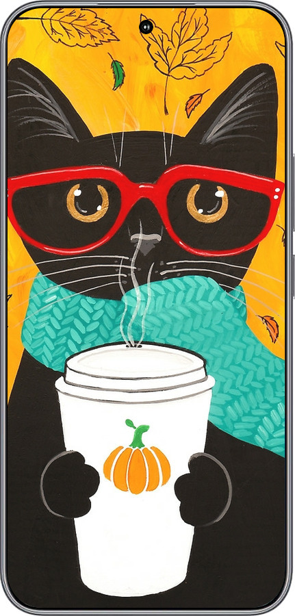 Силиконовый чехол Осенний кот для Huawei Honor 400 5G - 4026u-4017 изображение 