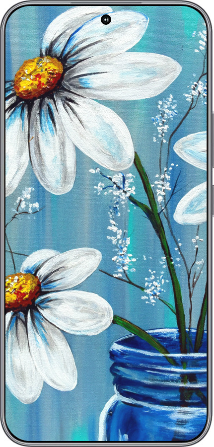 Силиконовый чехол Красивые арт-ромашки для Huawei Honor 400 5G - 4031u-4017 изображение 