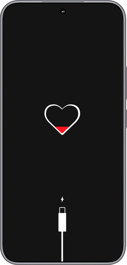 Силіконовий чехол Підзарядка серця для Huawei Honor 400 5G - 4274u-4017 изображение 