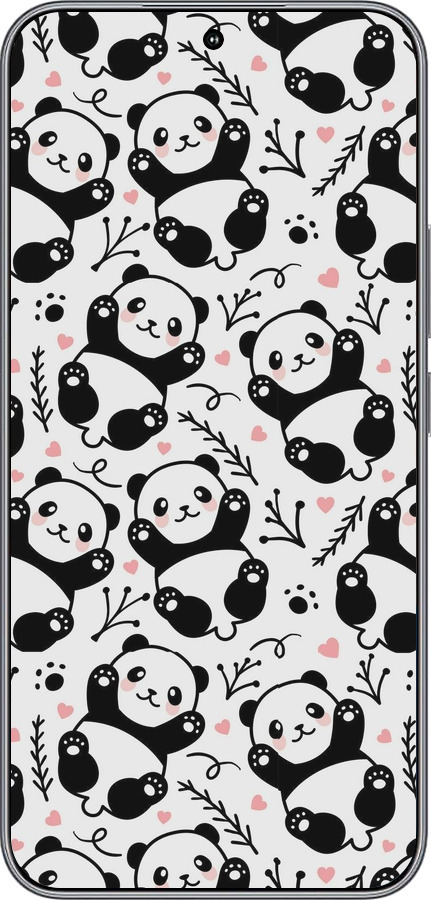 Силиконовый чехол Панды для Huawei Honor 400 5G - 4318u-4017 изображение 