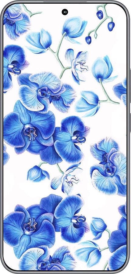 Силиконовый чехол Голубые орхидеи для Huawei Honor 400 5G - 4406u-4017 изображение 