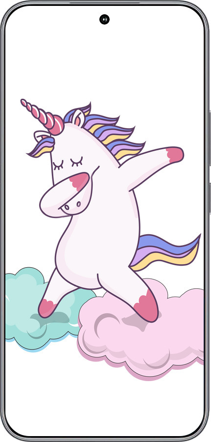 Силиконовый чехол Единорог для Huawei Honor 400 5G - 4702u-4017 изображение 